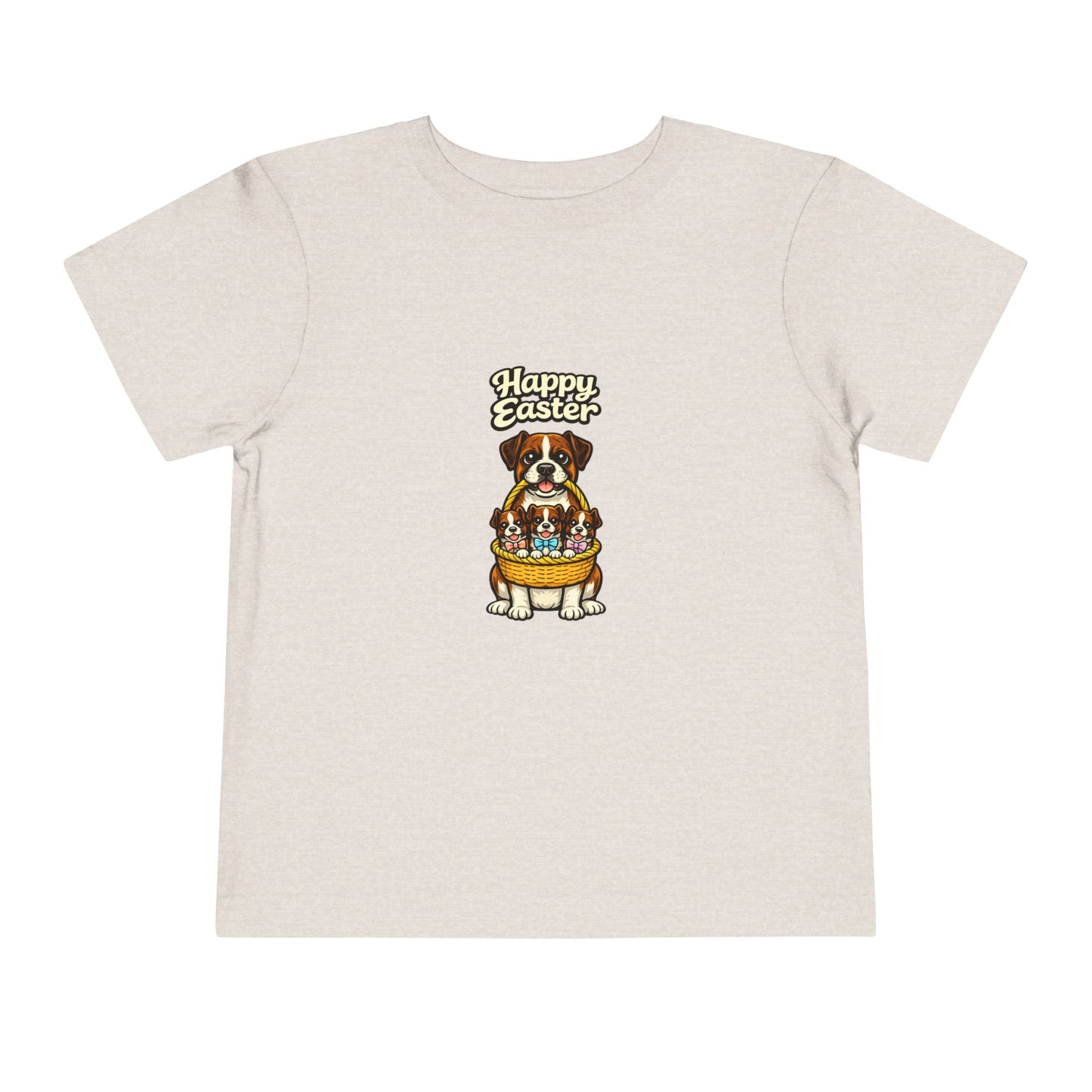 Boxer Family Happy Easter -- Toddler Dog Lover Tee