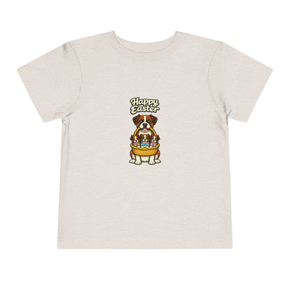Boxer Family Happy Easter -- Toddler Dog Lover Tee