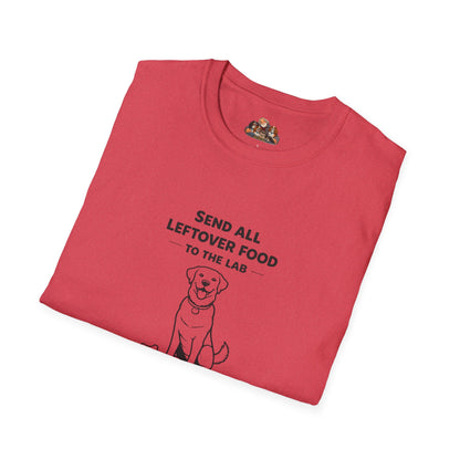 Send All Leftover Food to the Lab —  Black And White Minimalist Family Collection For Adult Dog Lovers