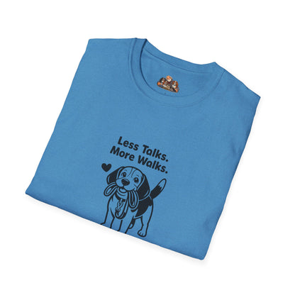 Beagle Less Talks. More Walks.  —  Black And White Minimalist Family Collection For Adult Dog Lovers