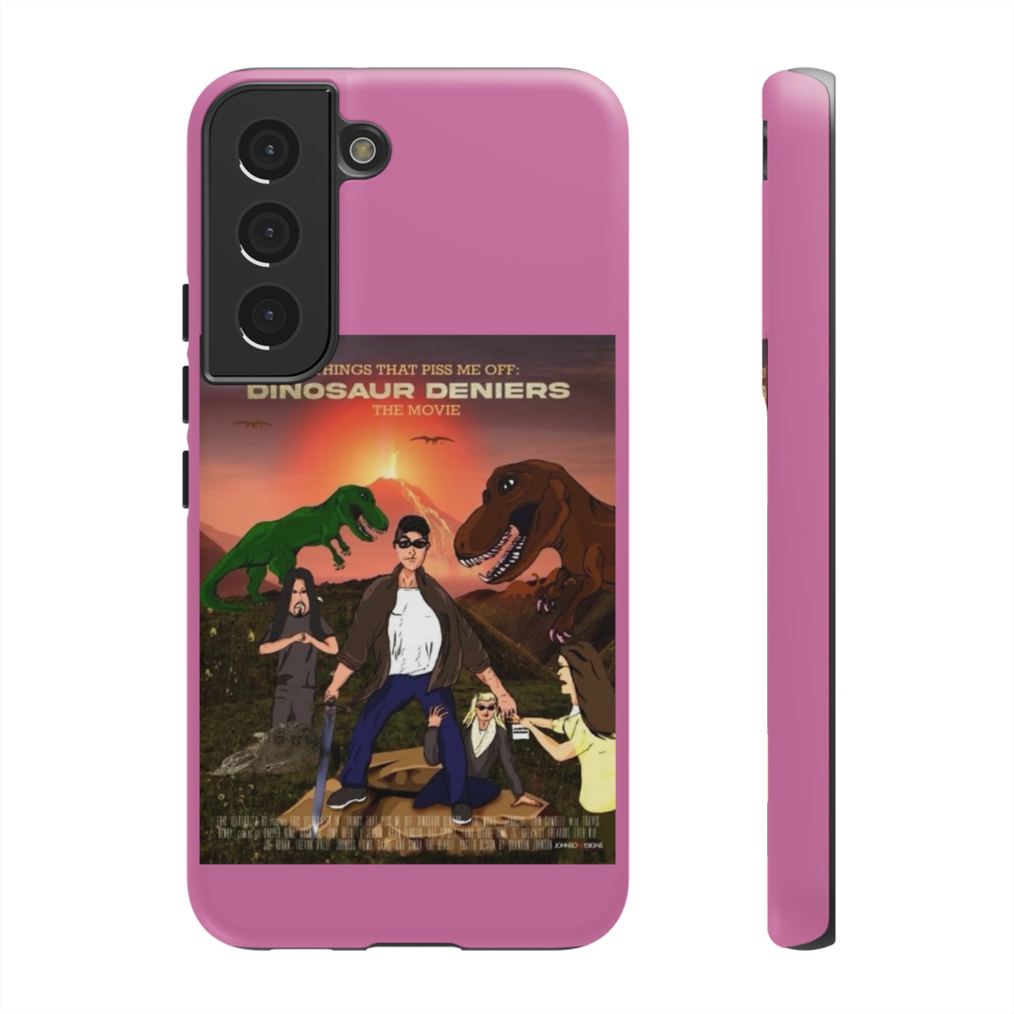 Dinosaur Deniers: The Movie Tough Phone Case (light pink)