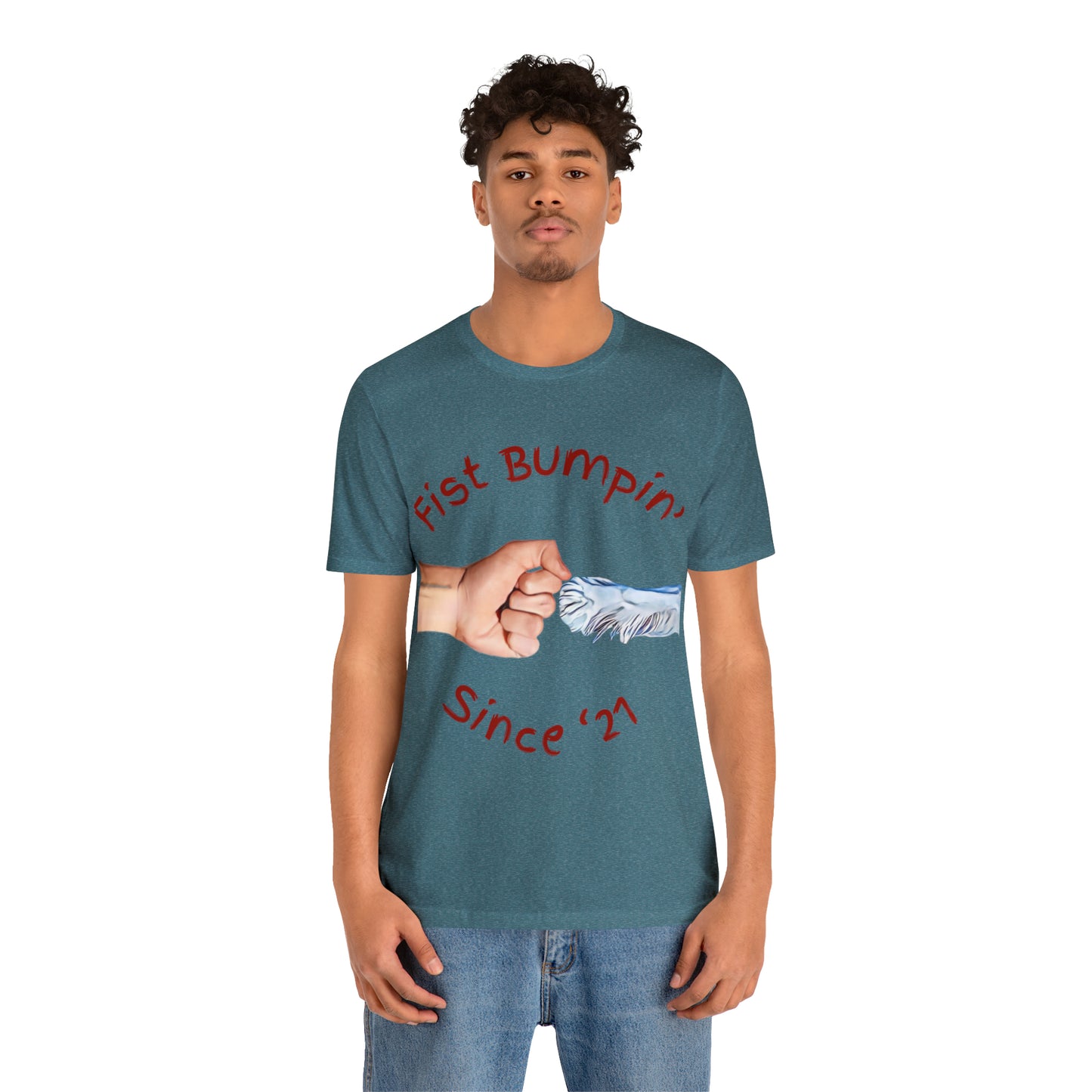 Dog Fist Bumpin Since '21Unisex Jersey Short Sleeve Tee