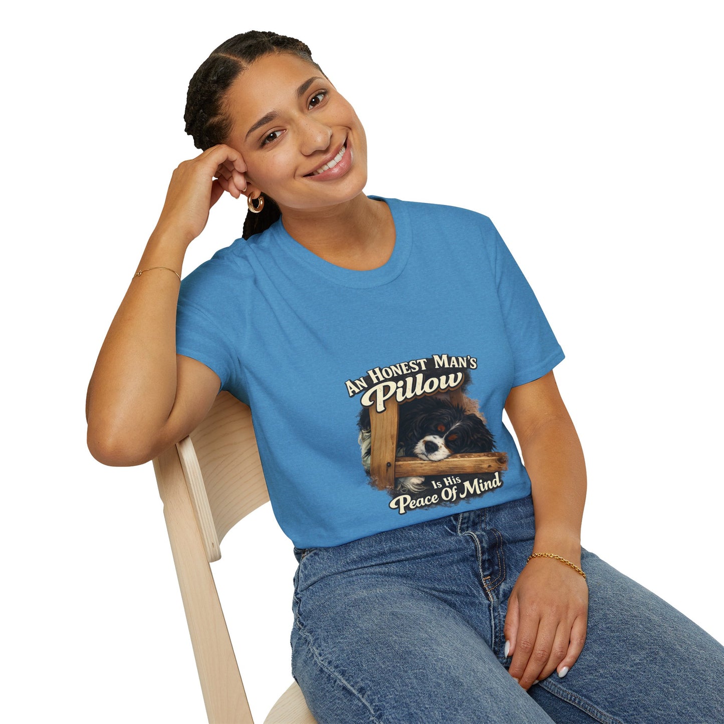 An Honest Man's Pillow Is His Peace Of Mind  —  Dog Lover T-Shirt