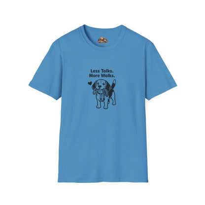 Beagle Less Talks. More Walks.  —  Black And White Minimalist Family Collection For Adult Dog Lovers
