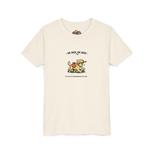 Hi Ho! Hi Ho! It's Off To Grandma's We Go!-- Youth Dog Lover Tee