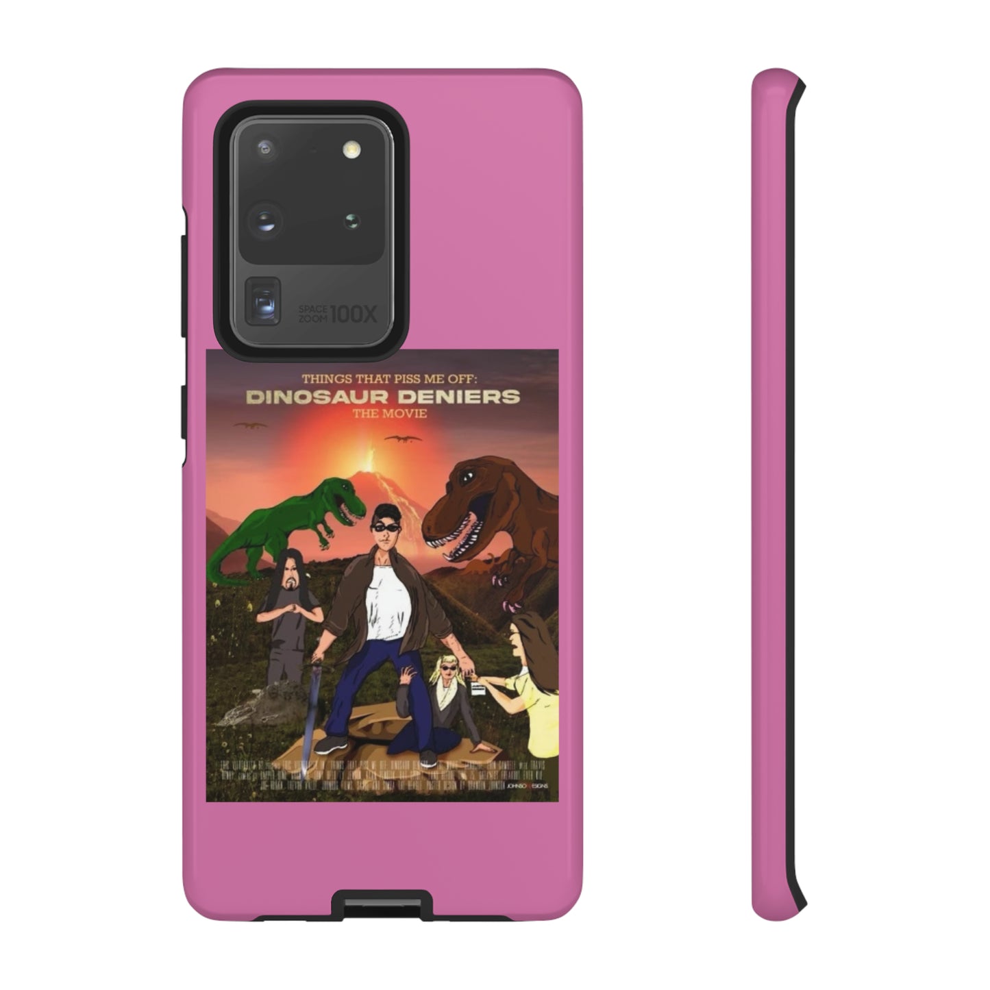 Dinosaur Deniers: The Movie Tough Phone Case (light pink)