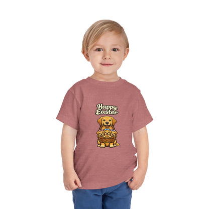 Yellow Labrador Retriever Family Happy Easter -- Toddler Dog Lover Tee