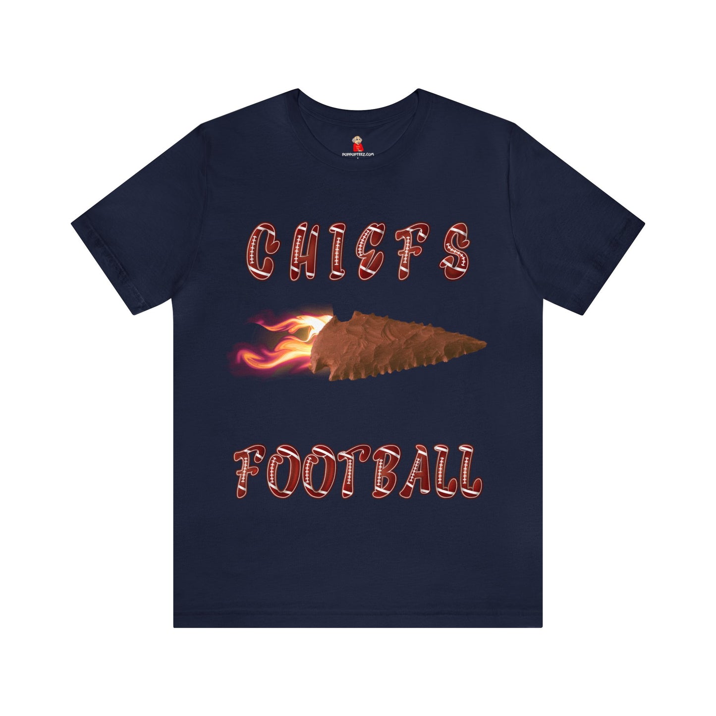 Chiefs Football FlameUnisex Jersey Short Sleeve Tee