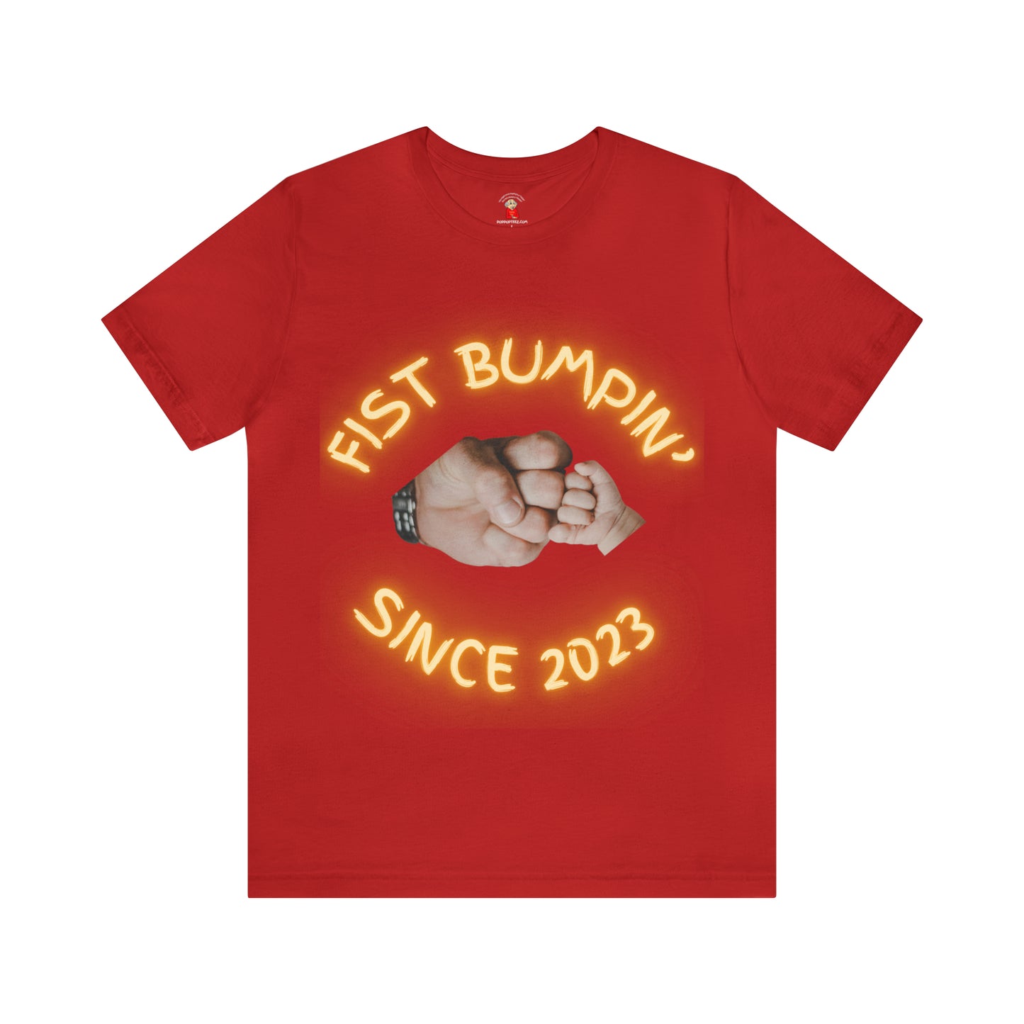 Kansas City Gold Lettering Baby Fist Bumpin Since 2023  Unisex Jersey Short Sleeve Tee