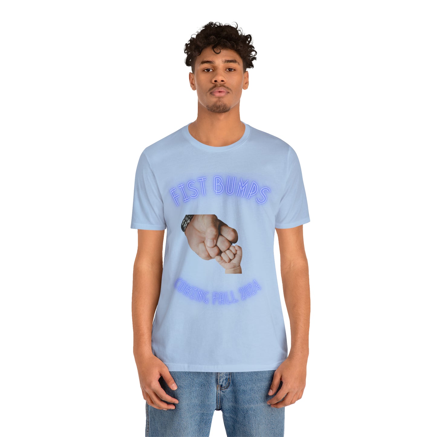 Baby Boy Blue Fist Bumps’Coming Fall 2024 Unisex Jersey Short Sleeve Tee