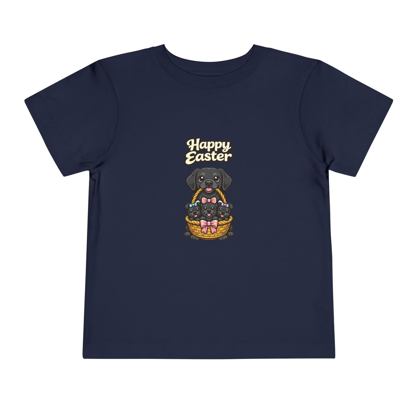 Black Labrador Retriever Family Happy Easter -- Toddler Dog Lover Tee