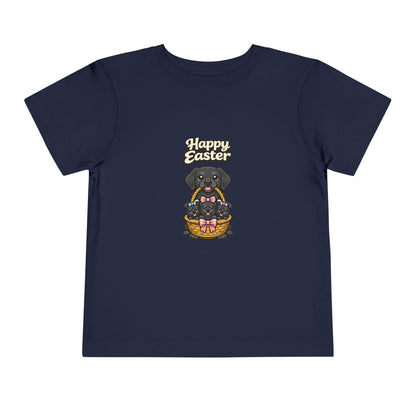 Black Labrador Retriever Family Happy Easter -- Toddler Dog Lover Tee