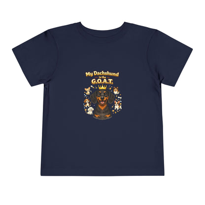 Let your toddler show their pride -- "My Dachshund is the G.O.A.T." – Toddler T-Shirt