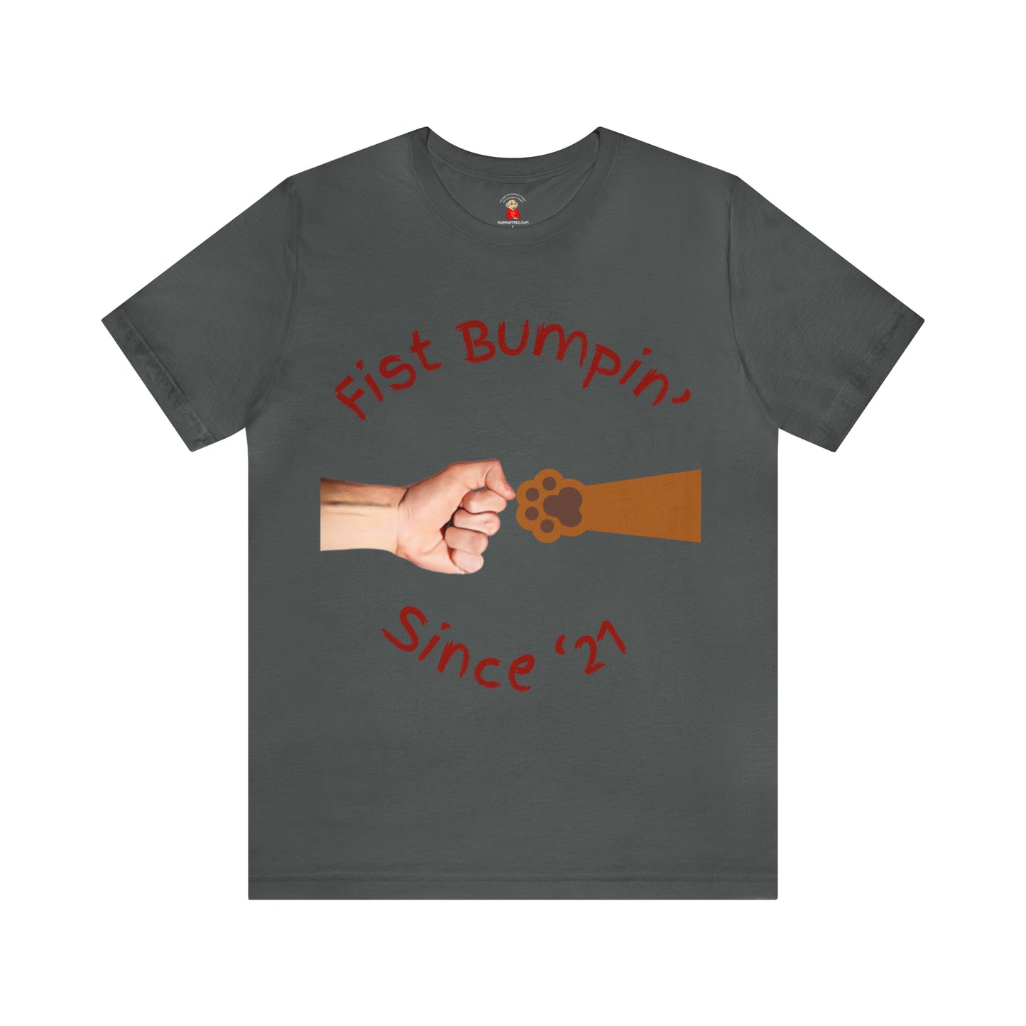 Fist Bumpin’ Since ‘21 Blenheim Brown Paw Unisex Jersey Short Sleeve Tee