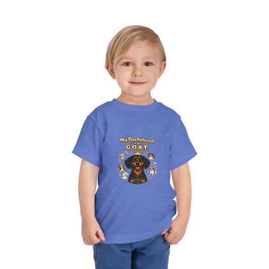 Let your toddler show their pride -- "My Dachshund is the G.O.A.T." – Toddler T-Shirt