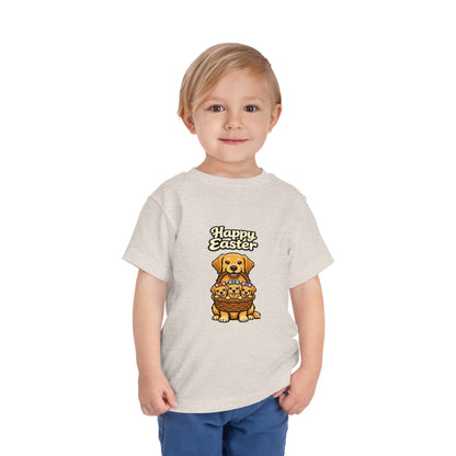 Yellow Labrador Retriever Family Happy Easter -- Toddler Dog Lover Tee