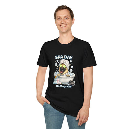 Spa Day No Days Off – Personalized Dog Spa T-Shirt – Paw Spa Days Remembered
