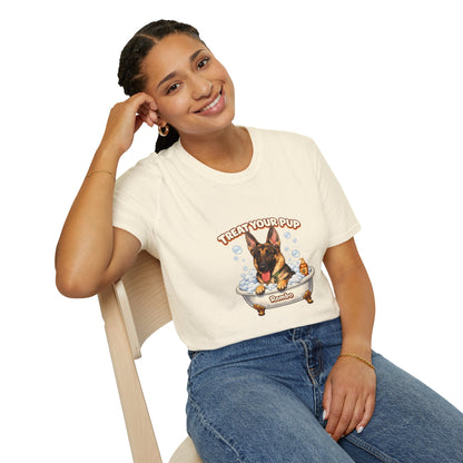 Bath Time Survivor – Personalized Dog Spa T-Shirt – Paw Spa Days Remembered