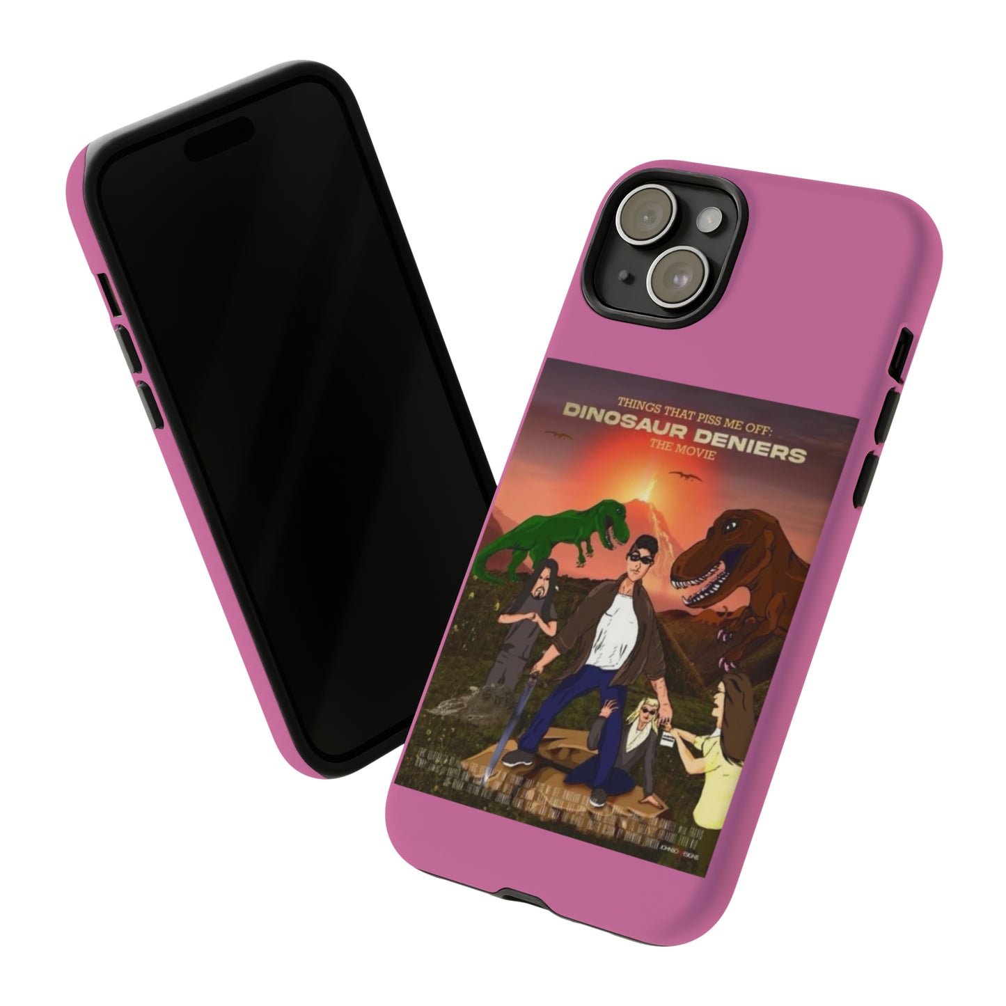 Dinosaur Deniers: The Movie Tough Phone Case (light pink)