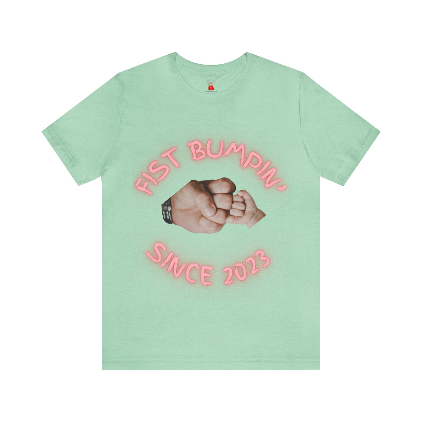 Kansas City Red Print Baby Fist Bumpin Since 2023 Unisex Jersey Short Sleeve Tee