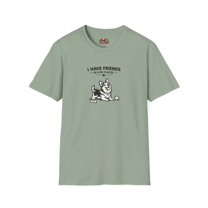 I Have Friends In Low Places  —  Black And White Minimalist Family Collection For Adult Dog Lovers