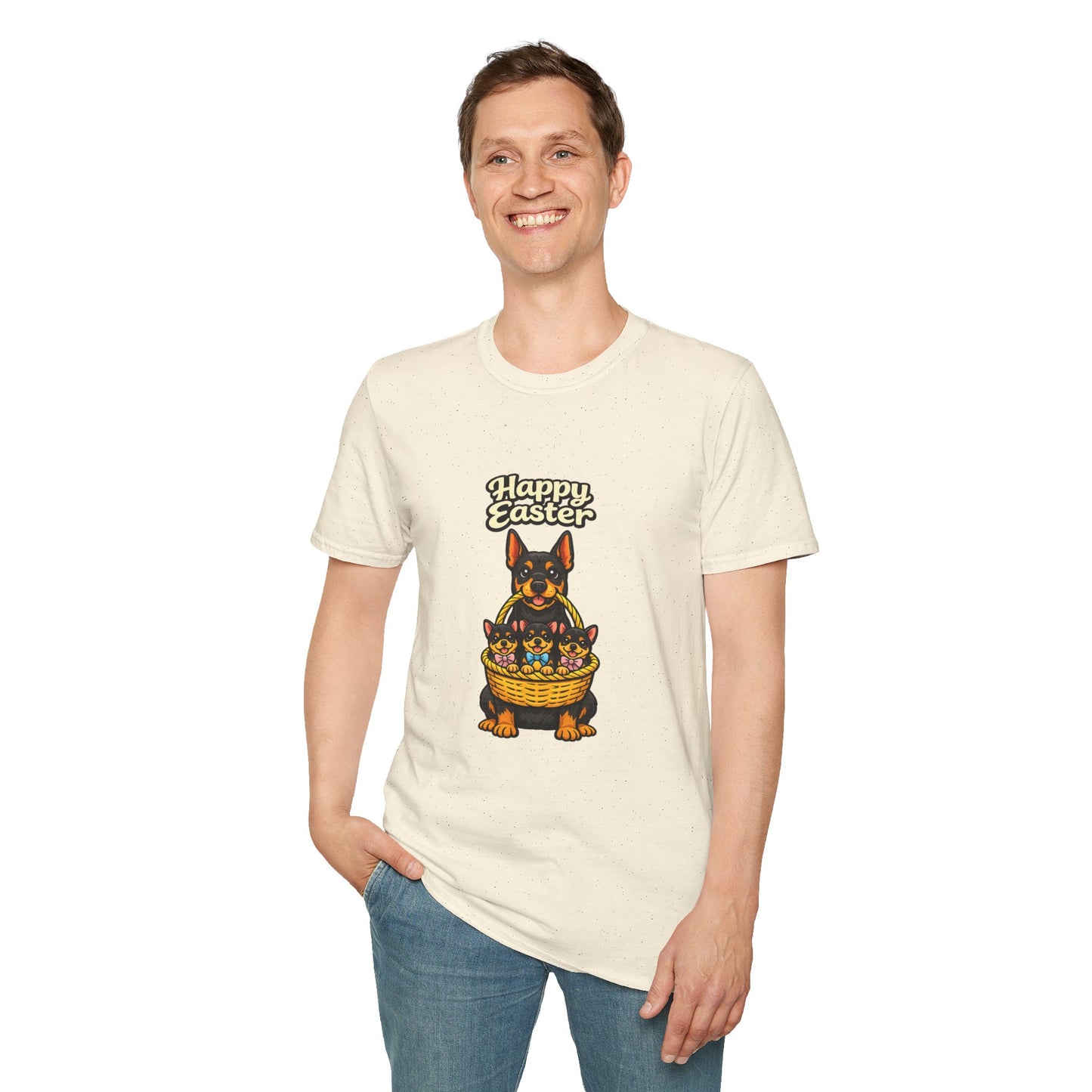 Doberman Family "Happy Easter"