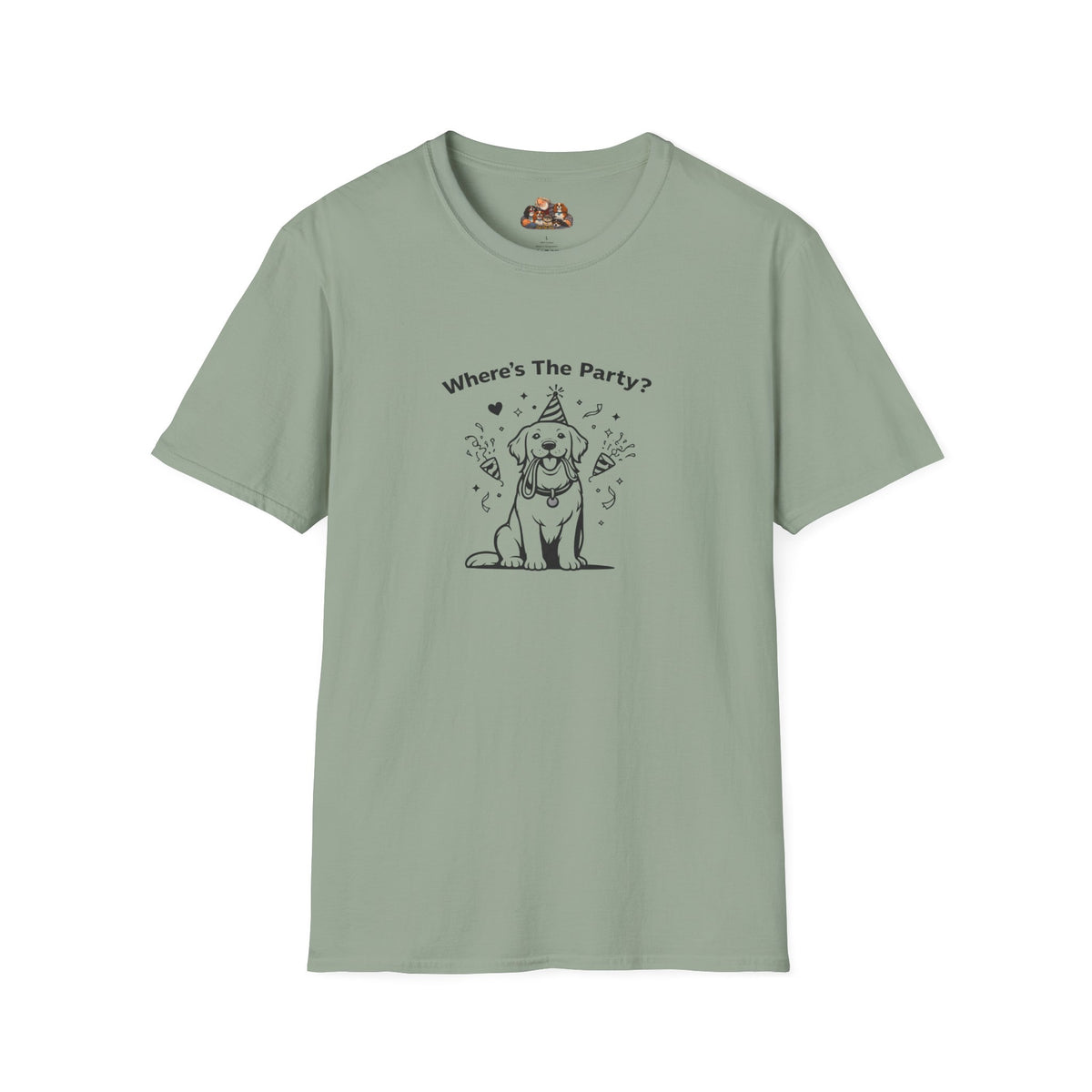 Where's The Party?  —  Black And White Minimalist Family Collection For Adult Dog Lovers