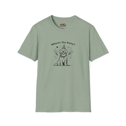 Where's The Party?  —  Black And White Minimalist Family Collection For Adult Dog Lovers