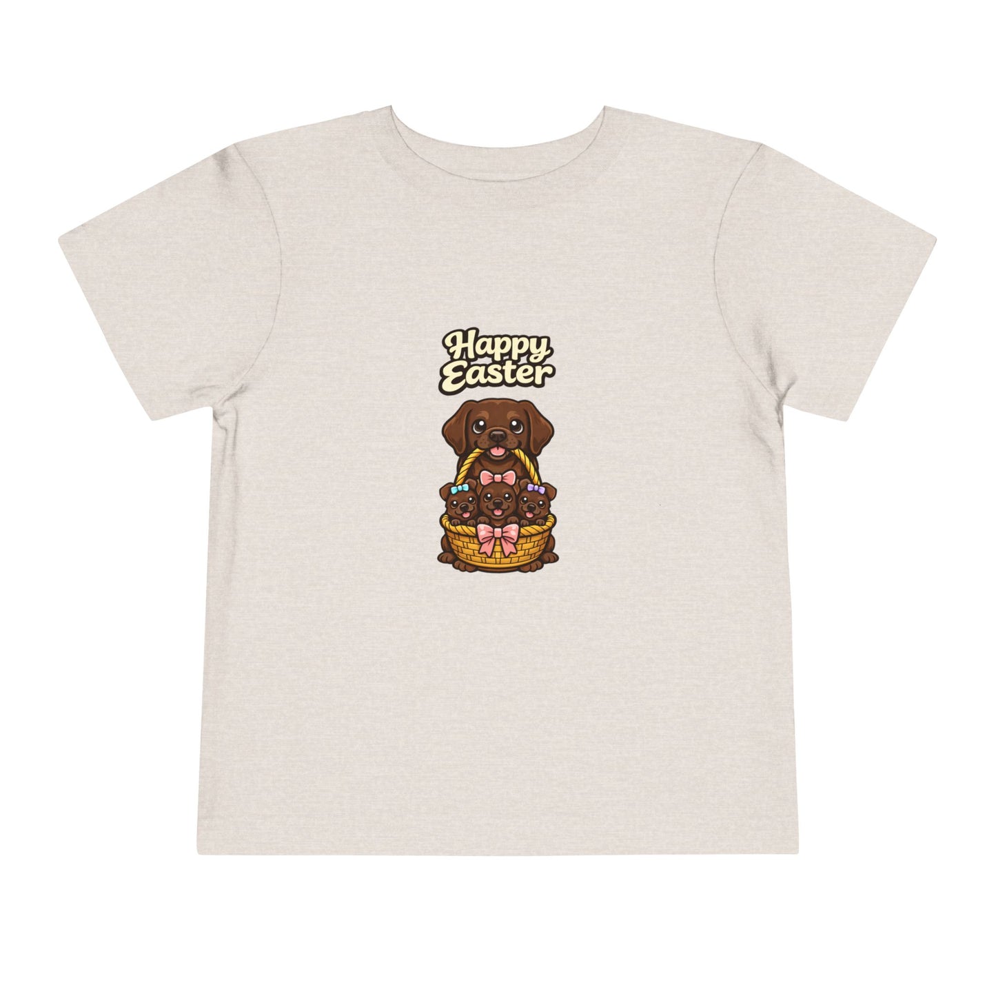 Chocolate Labrador Retriever Family Happy Easter -- Toddler Dog Lover Tee