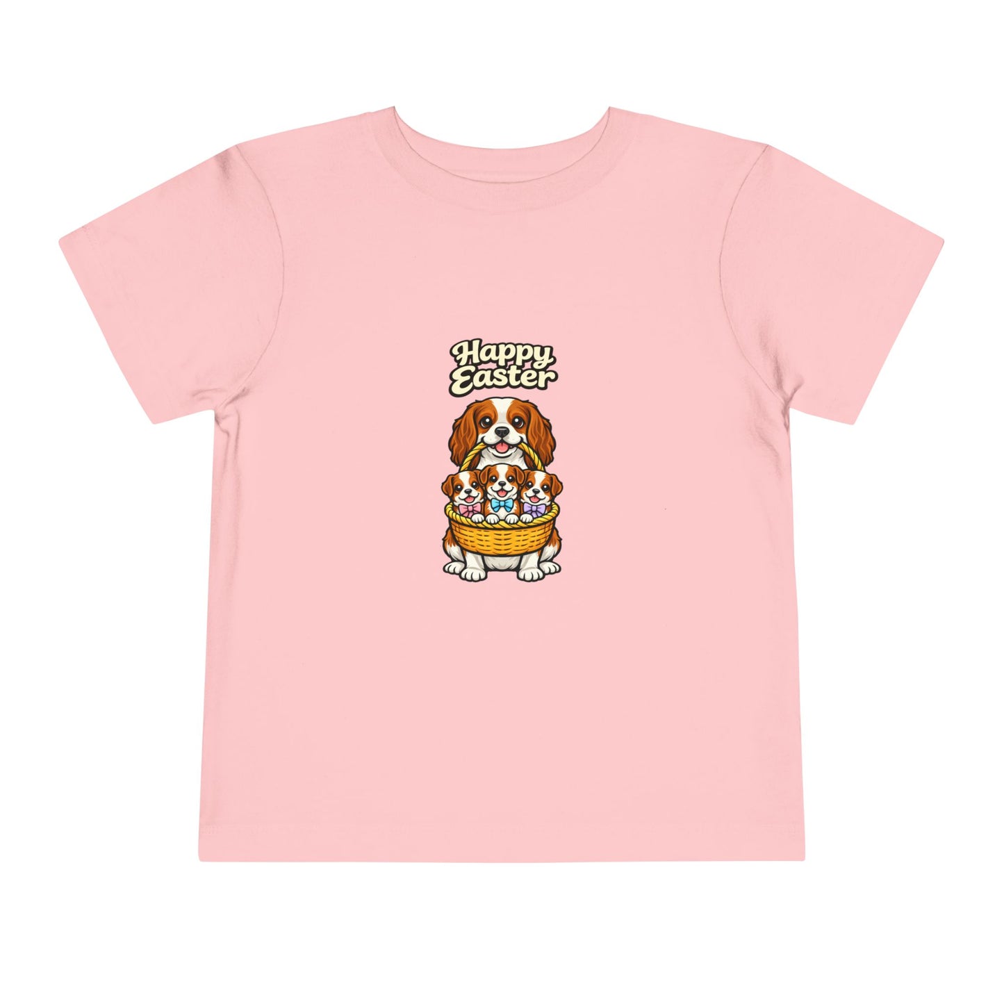 Cavalier King Charles Spaniel Family Happy Easter -- Toddler Dog Lover Tee