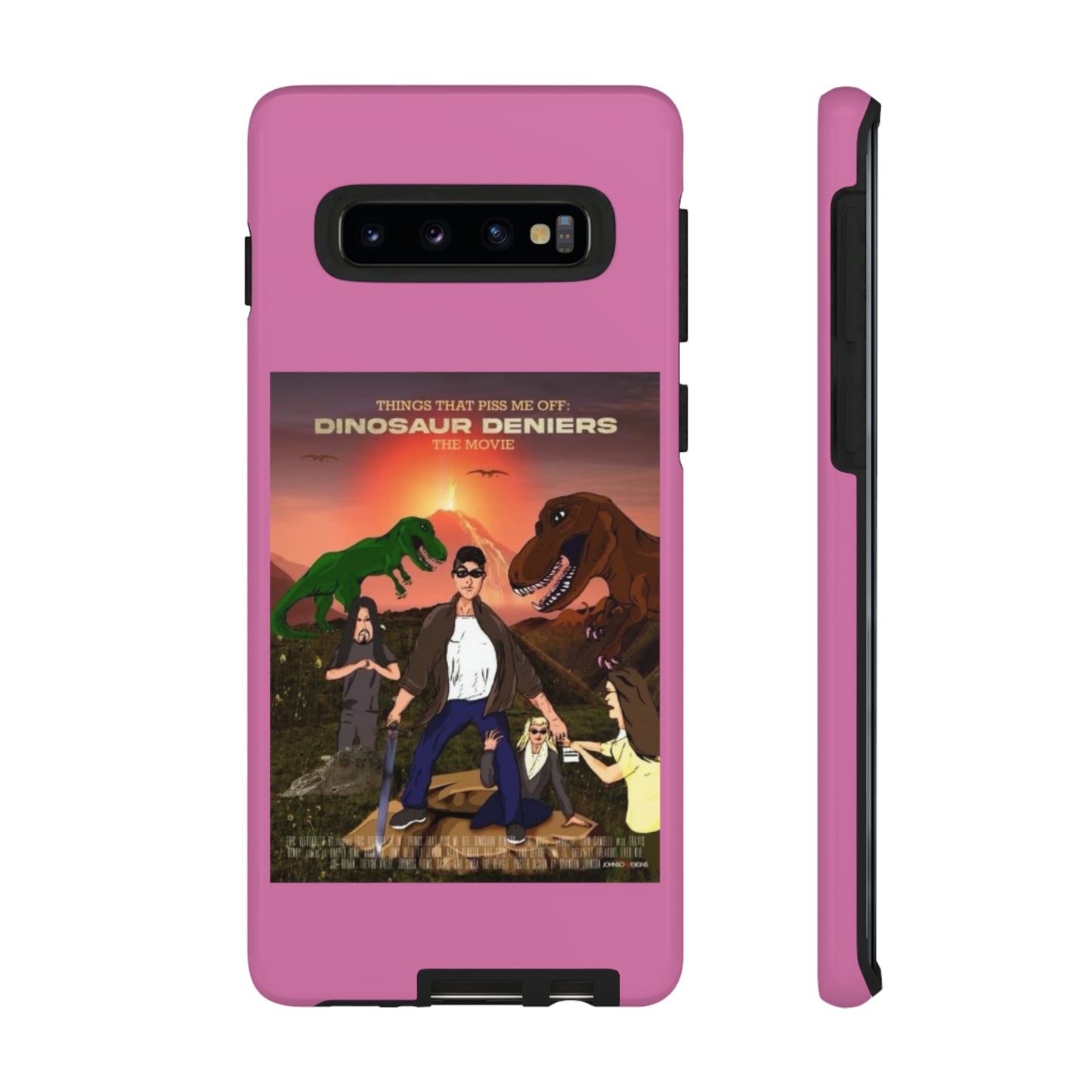 Dinosaur Deniers: The Movie Tough Phone Case (light pink)