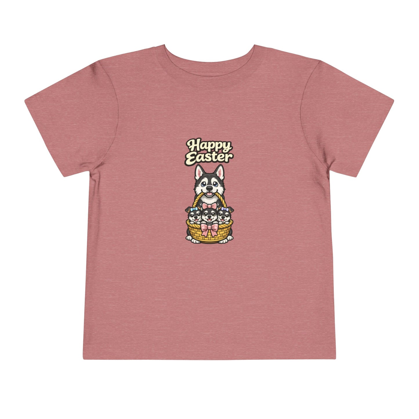 Husky Family Happy Easter -- Toddler Dog Lover Tee