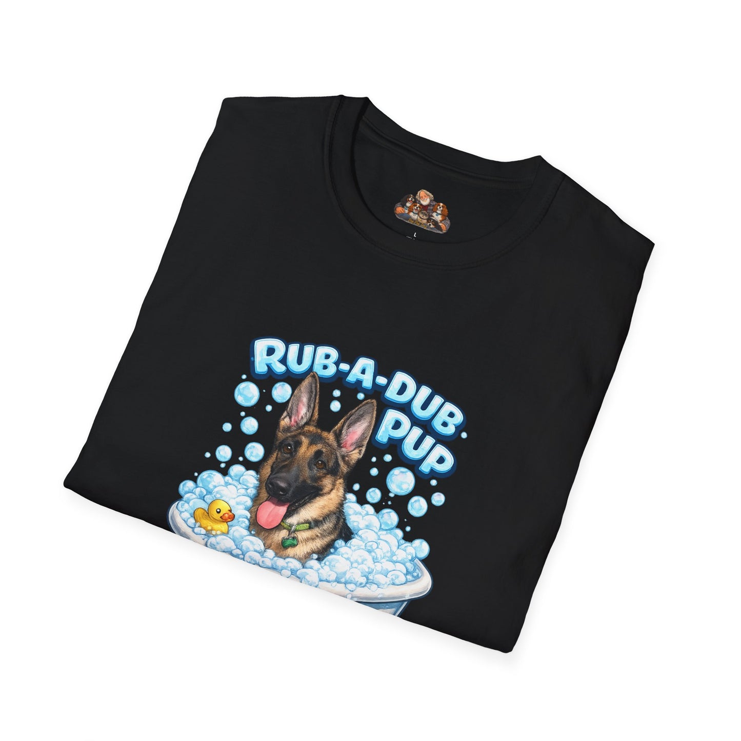 Rub-A-Dub Pup – Personalized Dog Spa T-Shirt – Paw Spa Days Remembered