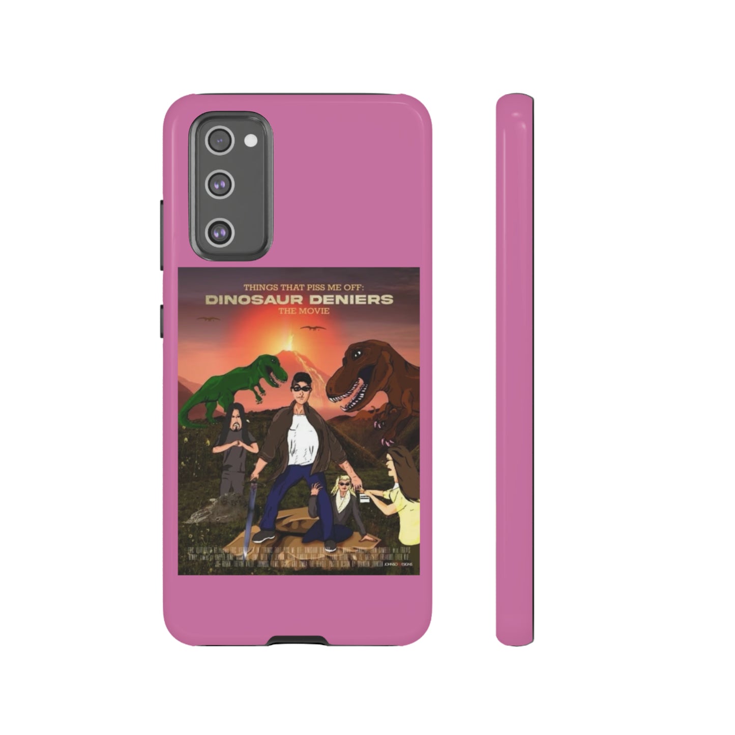 Dinosaur Deniers: The Movie Tough Phone Case (light pink)