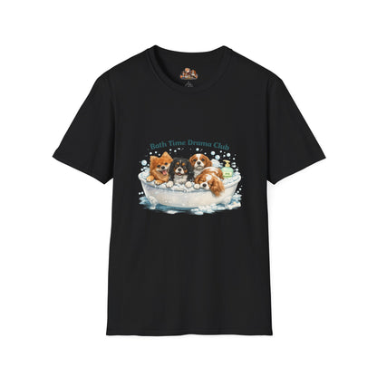 Bath Time Drama Club – Personalized Dog Spa T-Shirt – Paw Spa Days Remembered