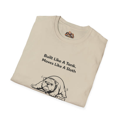 Built Like A Tank, Moves Like A Sloth -- Black And White Minimalist Family Collection For Adult Dog Lovers