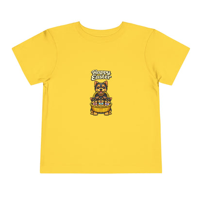 Yorkie Family Happy Easter -- Toddler Dog Lover Tee