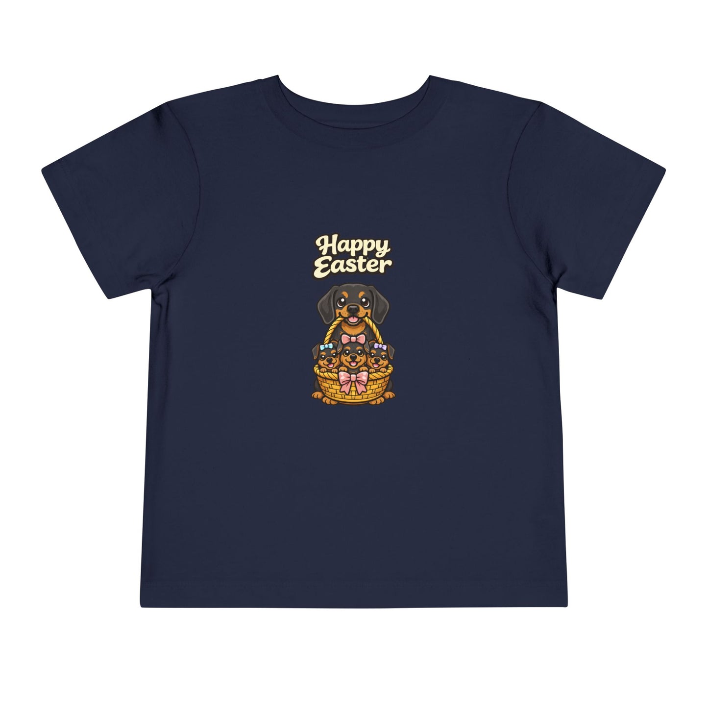 Dachshund Family Happy Easter -- Toddler Dog Lover Tee