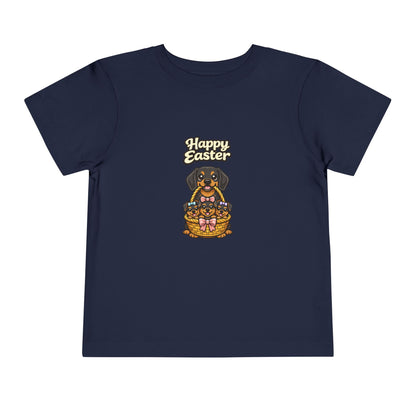 Dachshund Family Happy Easter -- Toddler Dog Lover Tee