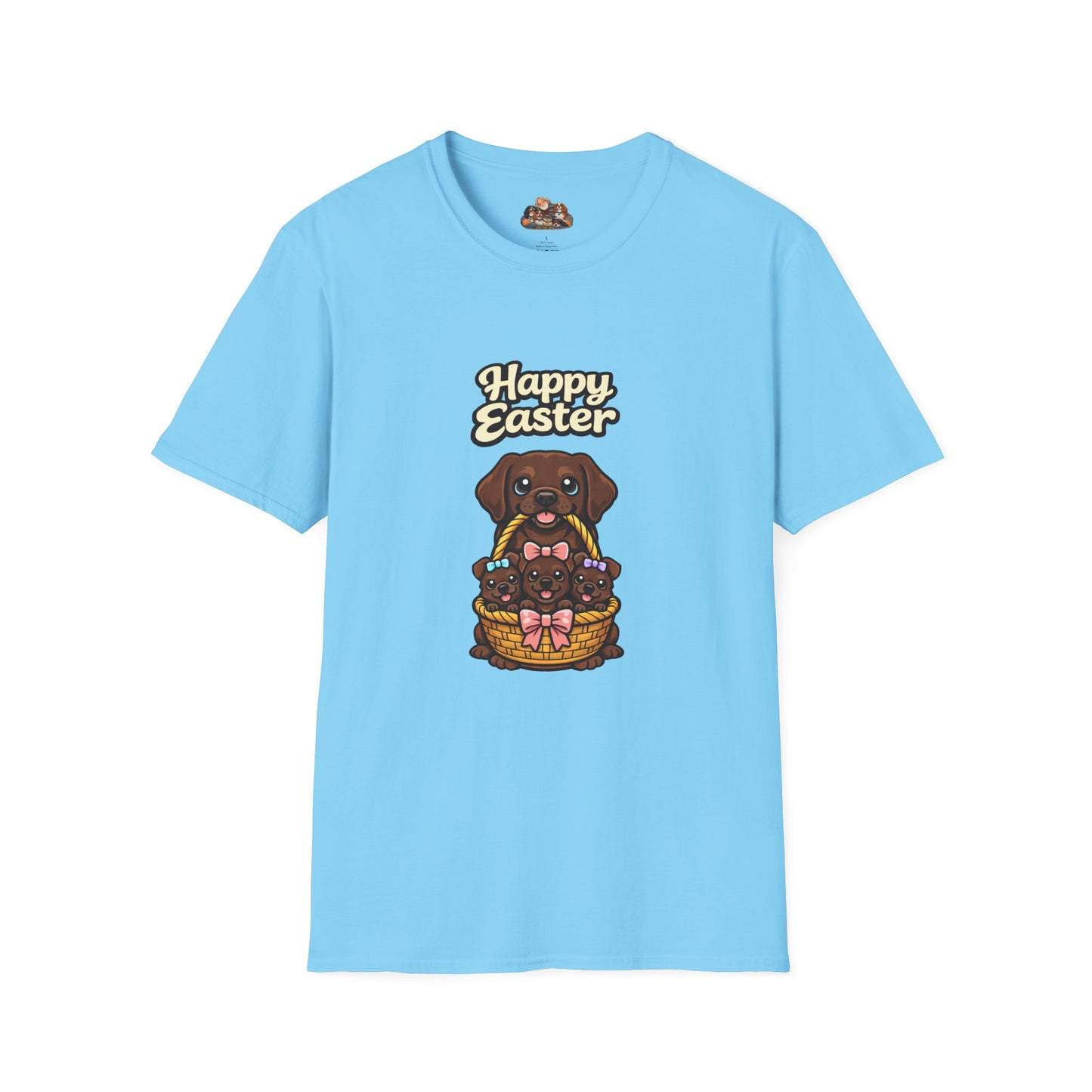 Chocolate Labrador Family "Happy Easter"
