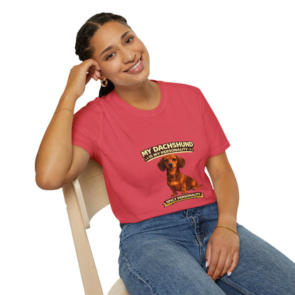My Dachshund Is My Personality – Spicy Personality  – Personalized Dog Tee