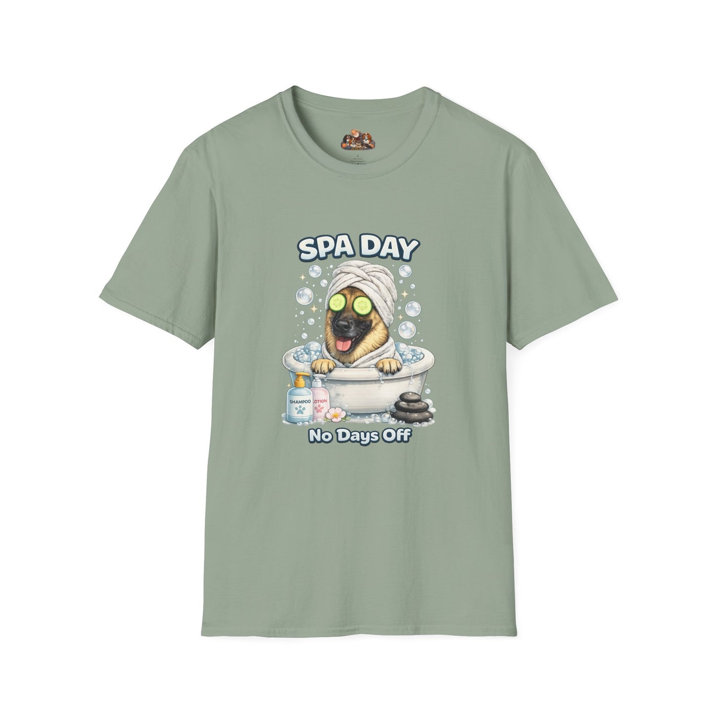 Spa Day No Days Off – Personalized Dog Spa T-Shirt – Paw Spa Days Remembered