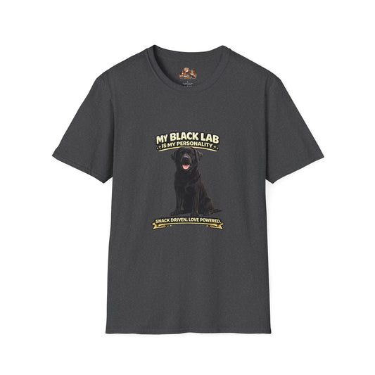 My Black Lab Is My Personality – Snack Driven. Love Powered – Personalized Dog Breed Shirt