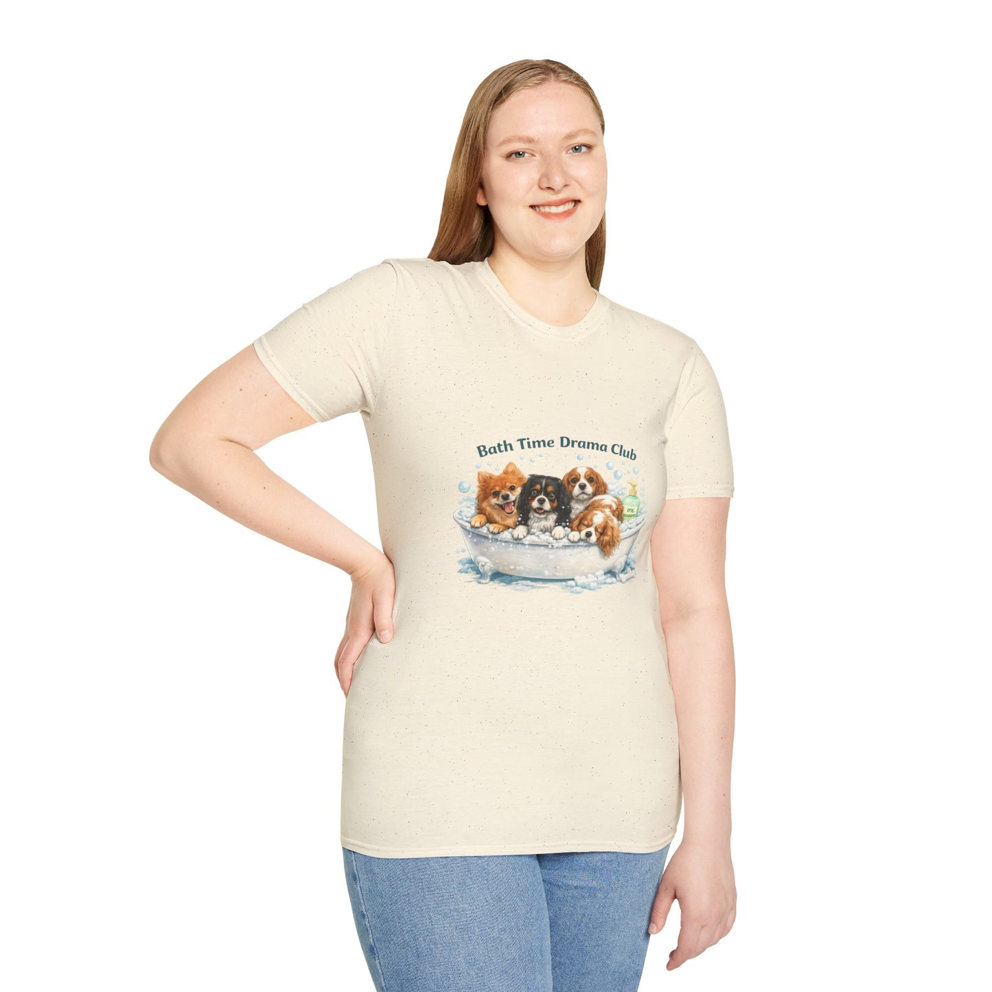 Bath Time Drama Club – Personalized Dog Spa T-Shirt – Paw Spa Days Remembered