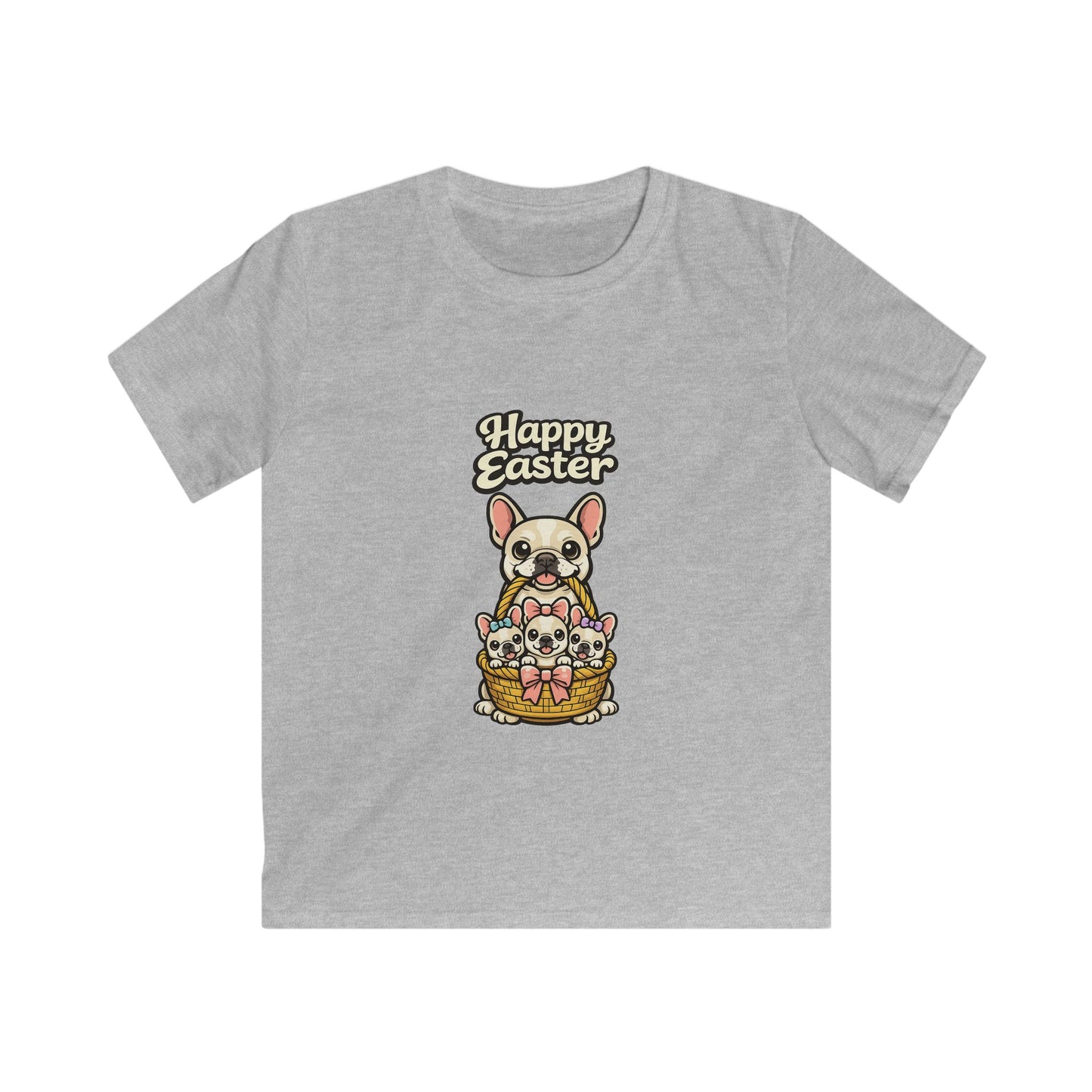 French Bulldog Family Happy Easter — Youth Dog Lover Tee