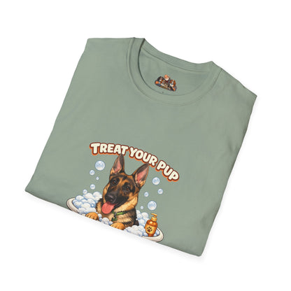 Bath Time Survivor – Personalized Dog Spa T-Shirt – Paw Spa Days Remembered