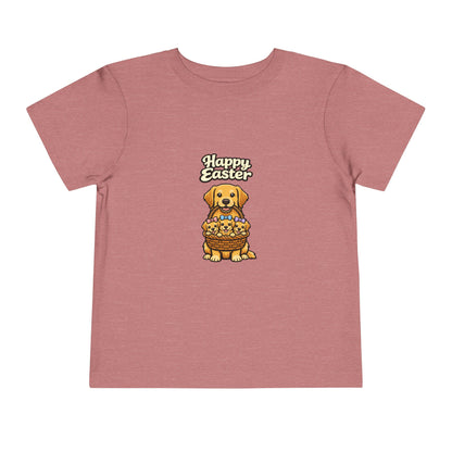 Golden Retriever Family Happy Easter -- Toddler Dog Lover Tee