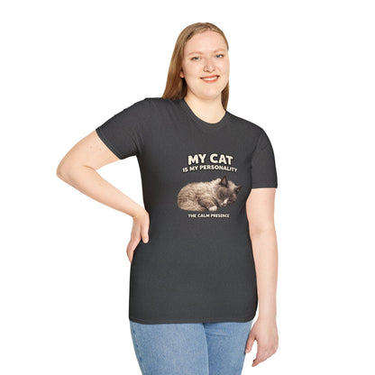 My Cat Is My Personality – "The Gentle Presence" – Personalized Custom Cat Shirt