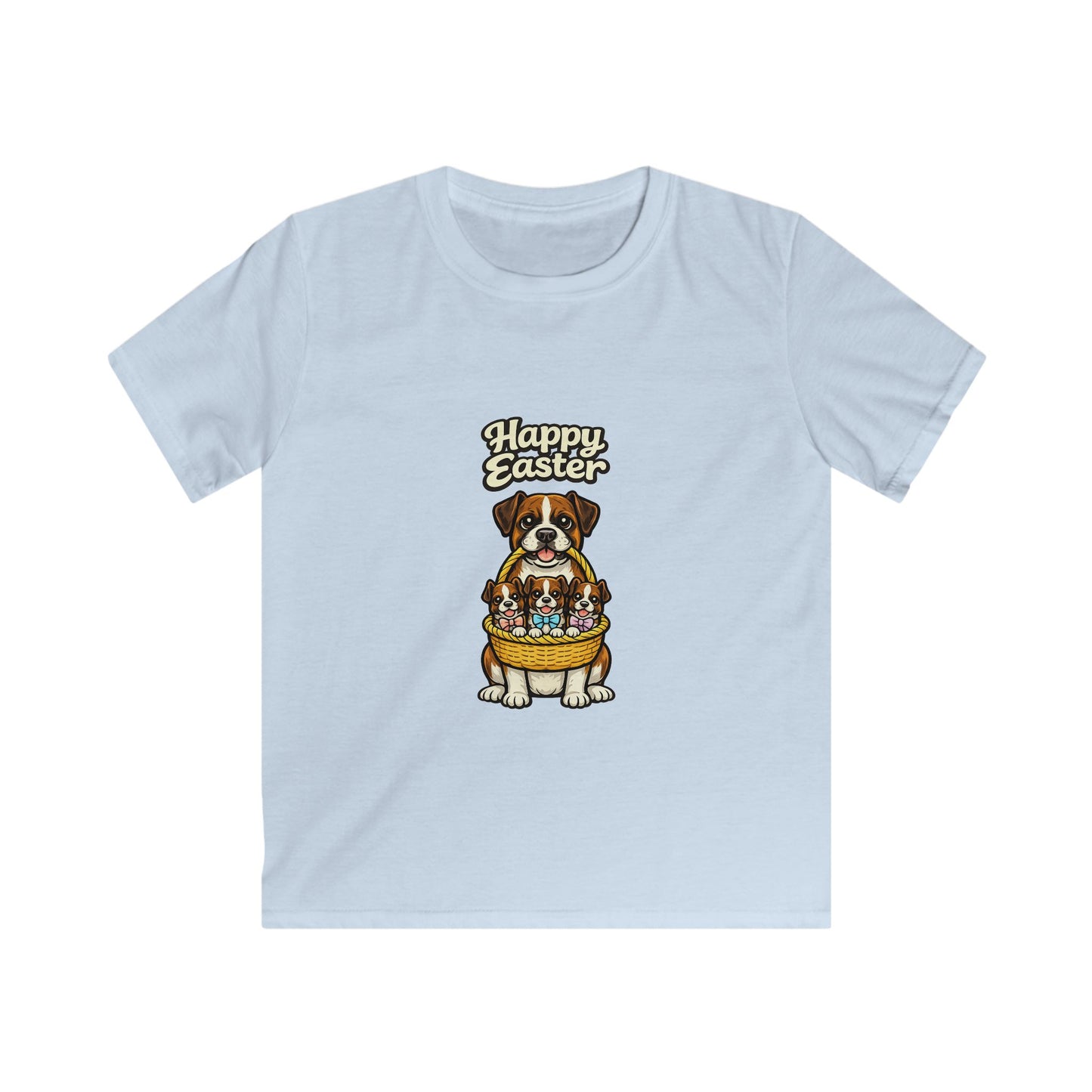 Boxer Happy Easter — Youth Dog Lover Tee