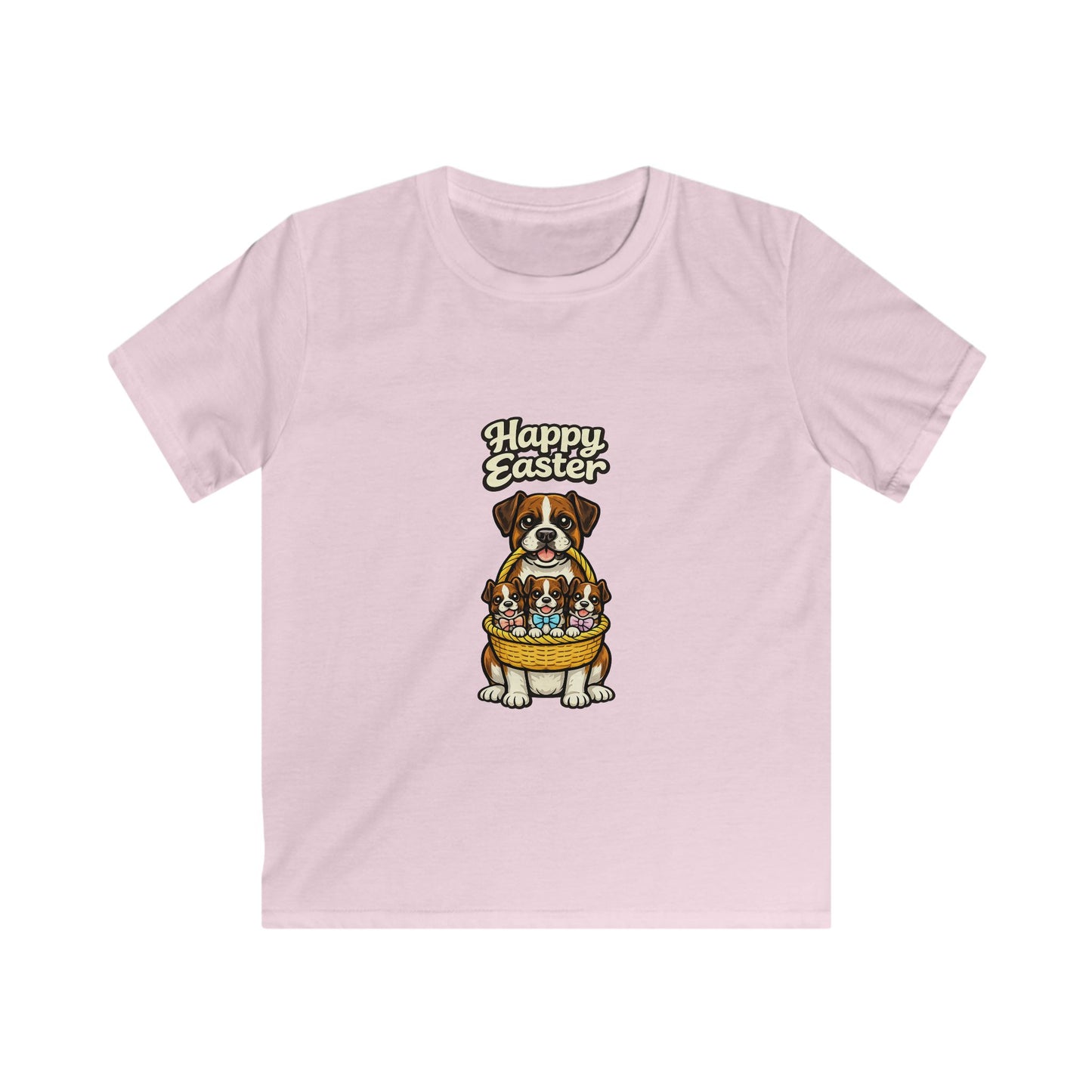 Boxer Happy Easter — Youth Dog Lover Tee